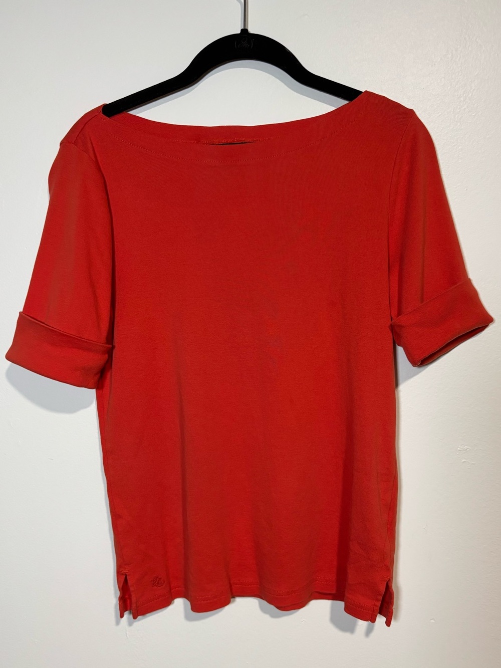 Lauren Ralph Lauren Red Short-Sleeve Boatneck Tee